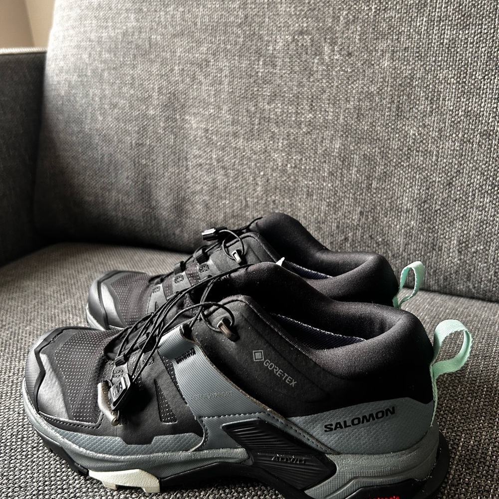 Salomon Black and Gray Athletic Shoes